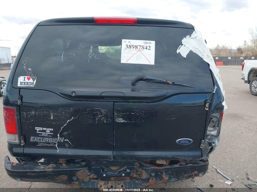 2003 Ford Excursion Limited VIN: 1FMNU43S73ED39419 Lot: 43359936