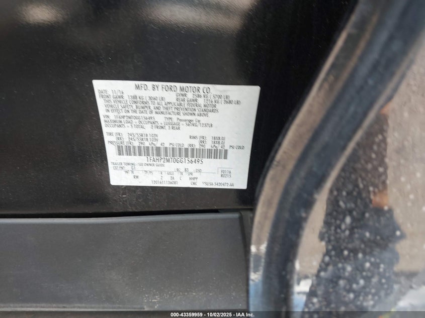 2016 FORD POLICE INTERCEPTOR - 1FAHP2MT0GG156495