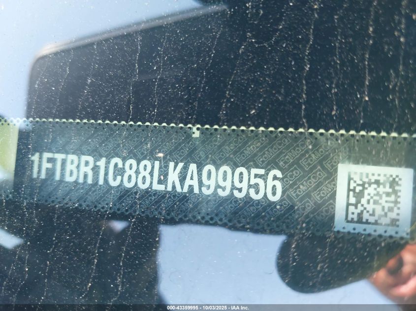 2020 Ford Transit-250 VIN: 1FTBR1C88LKA99956 Lot: 43359995