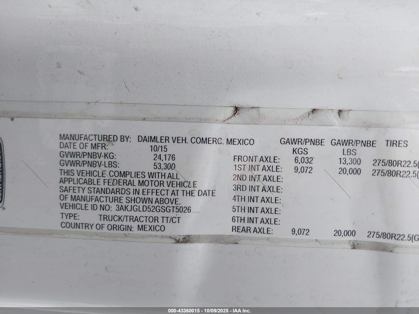 2016 FREIGHTLINER CASCADIA 125 auction photo 8