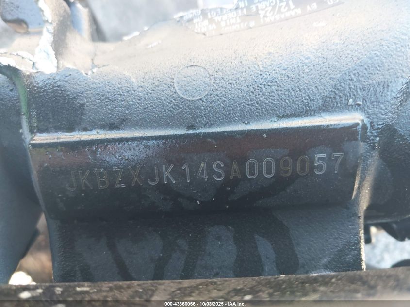 2025 Kawasaki Zx636 K VIN: JKBZXJK14SA009057 Lot: 43360056