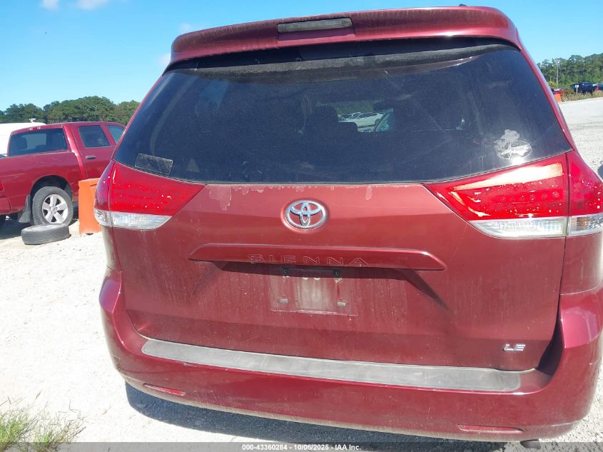 2012 Toyota Sienna Le V6 8 Passenger VIN: 5TDKK3DC9CS234227 Lot: 43360284