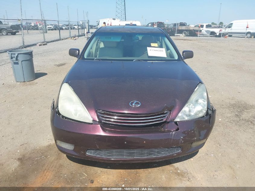 2004 Lexus Es 330 VIN: JTHBA30G145023721 Lot: 43360289
