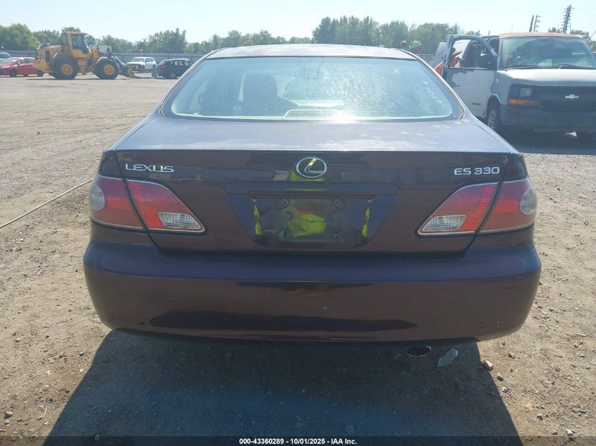 2004 Lexus Es 330 VIN: JTHBA30G145023721 Lot: 43360289