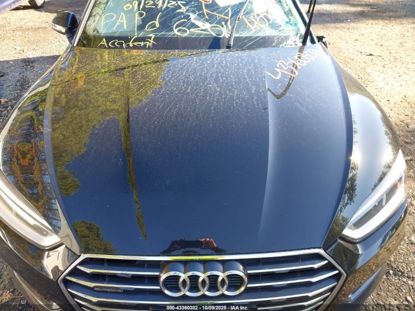 2018 Audi A5 2.0T Premium VIN: WAUBNCF5XJA086201 Lot: 43360302