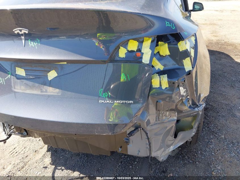 2023 Tesla Model Y Awd/Long Range Dual Motor All-Wheel Drive VIN: 7SAYGDEE0PA034686 Lot: 43360467