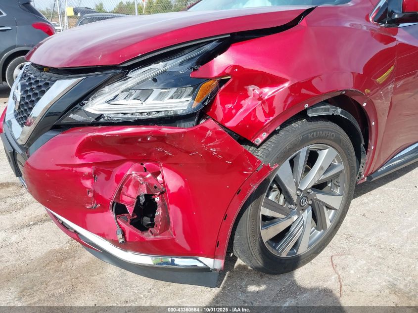 2019 Nissan Murano Sl VIN: 5N1AZ2MS3KN153183 Lot: 43360564