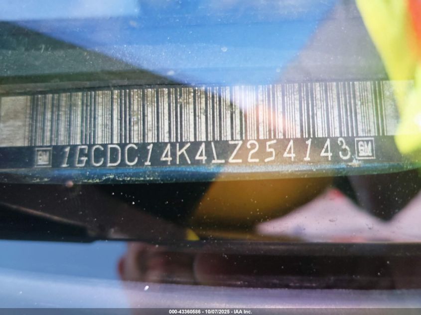 1990 Chevrolet Gmt-400 C1500 VIN: 1GCDC14K4LZ254143 Lot: 43360586