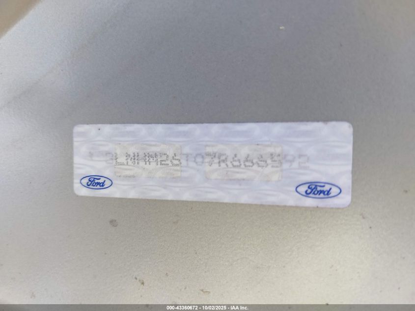 2007 Lincoln Mkz VIN: 3LNHM26T07R666592 Lot: 43360672