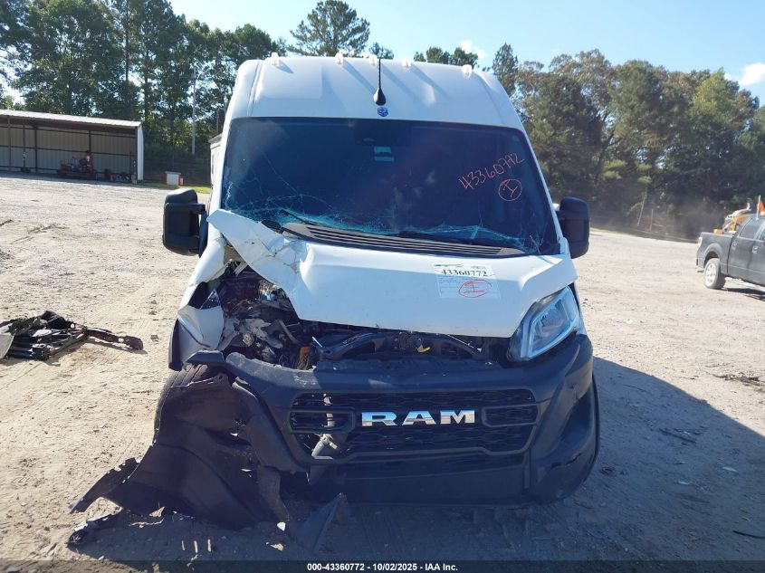 2024 Ram Promaster 2500 Tradesman High Roof 159 Wb W/Pass Seat VIN: 3C6LRVDG0RE102904 Lot: 43360772