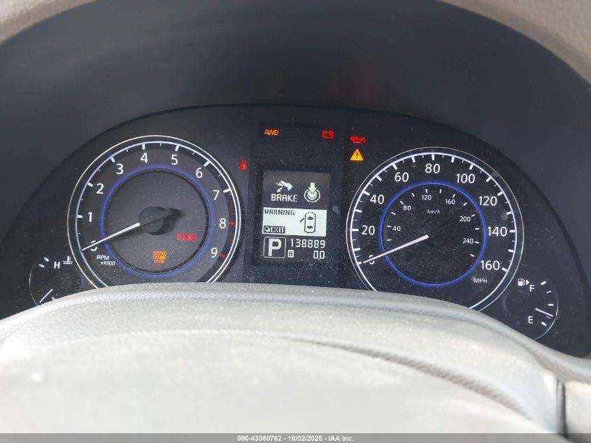 2011 Infiniti G37X VIN: JN1CV6ARXBM411404 Lot: 43360782