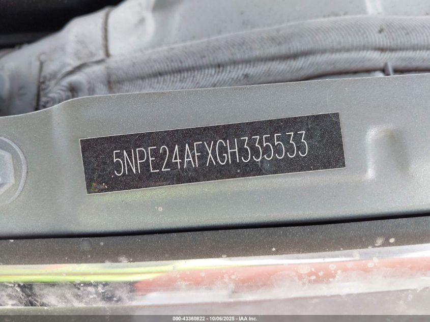 2016 Hyundai Sonata Se VIN: 5NPE24AFXGH335533 Lot: 43360822