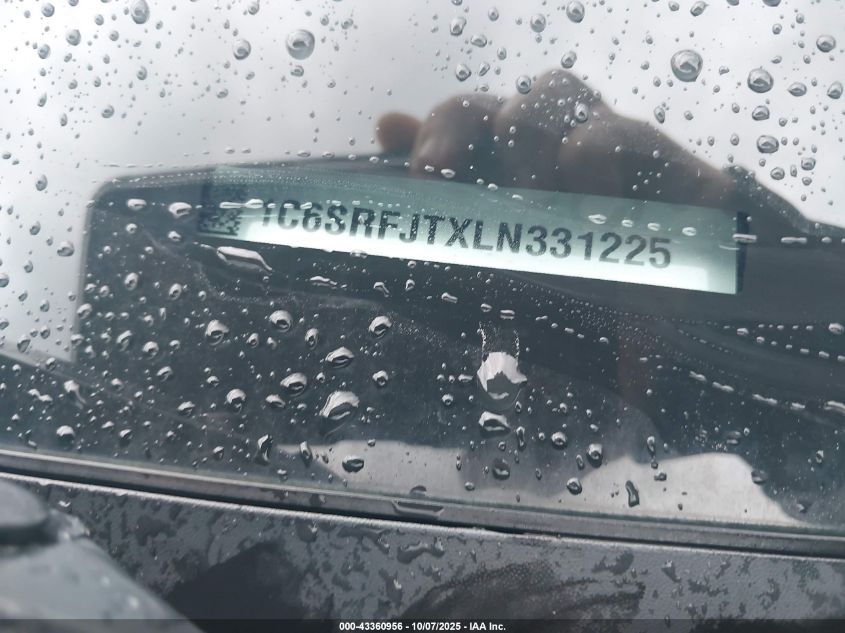 2020 Ram 1500 Laramie 4X4 5'7 Box VIN: 1C6SRFJTXLN331225 Lot: 43360956