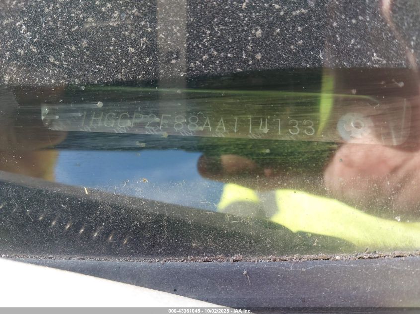 2010 Honda Accord 2.4 Ex-L VIN: 1HGCP2F88AA114133 Lot: 43361045