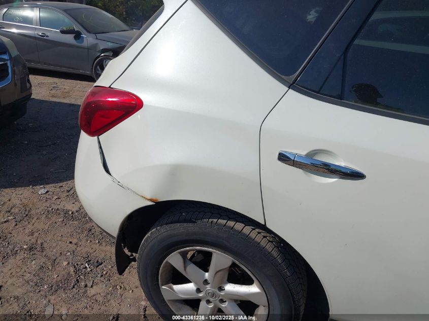 2009 Nissan Murano Sl VIN: JN8AZ18W09W147362 Lot: 43361236