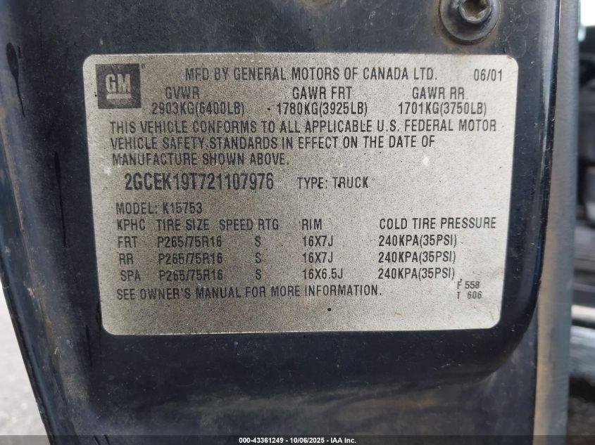 2000 Chevrolet Silverado 1500 Ls VIN: 1GCEC19TXYZ149006 Lot: 43361249