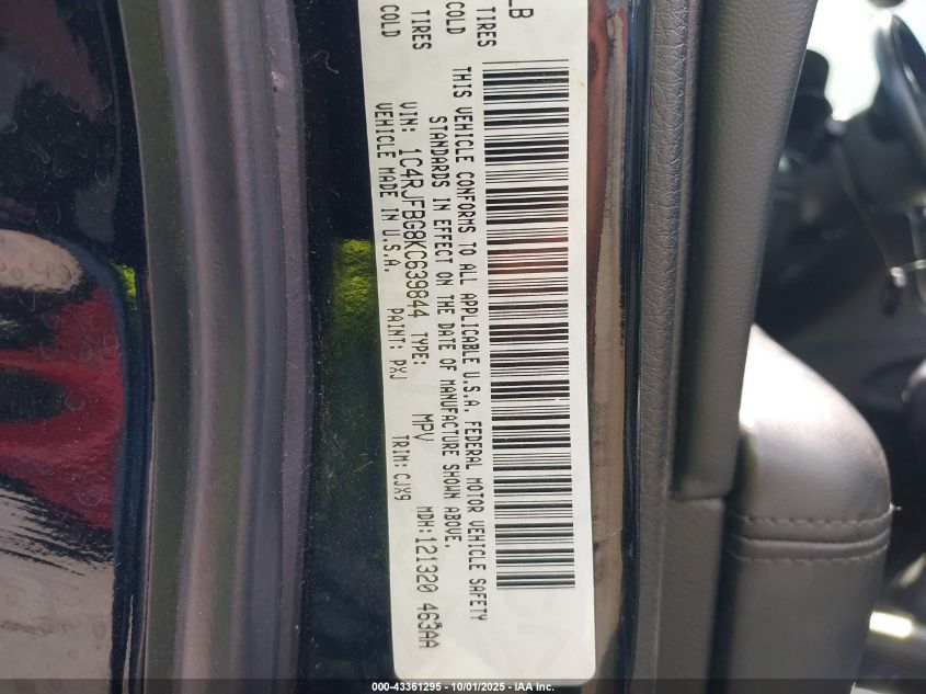 2019 Jeep Grand Cherokee Limited 4X4 VIN: 1C4RJFBG8KC639844 Lot: 43361295