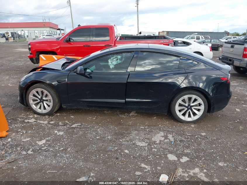 2021 Tesla Model 3 Standard Range Plus Rear-Wheel Drive VIN: 5YJ3E1EA7MF020520 Lot: 43361347
