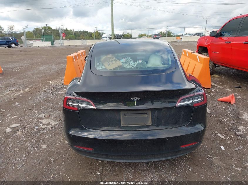 2021 Tesla Model 3 Standard Range Plus Rear-Wheel Drive VIN: 5YJ3E1EA7MF020520 Lot: 43361347