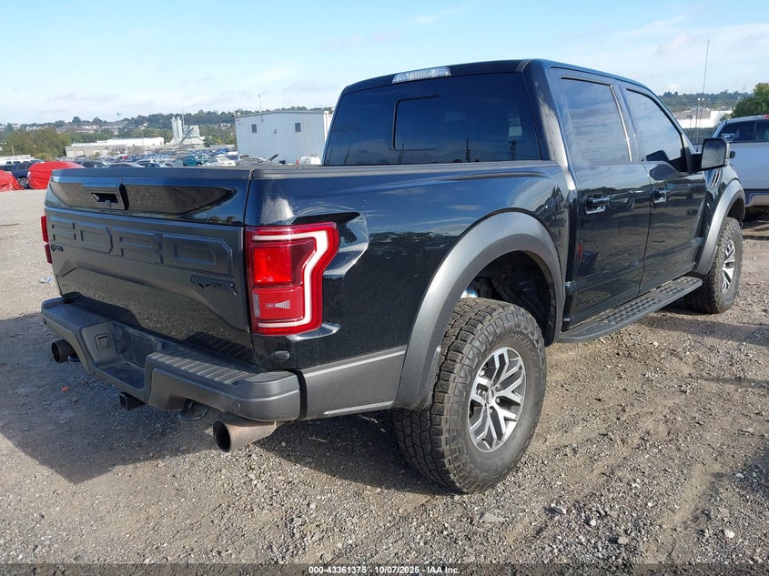 2017 Ford F-150 3.5 Raptor Black Lot 111043361375 Vin 1FTFW1RG2HFA62930