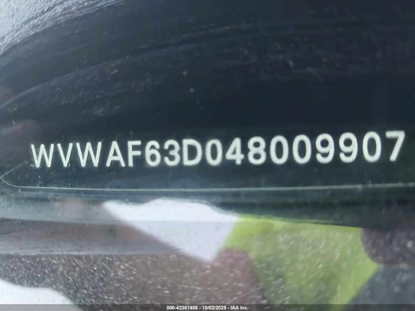 2004 Volkswagen Phaeton V8 VIN: WVWAF63D048009907 Lot: 43361408