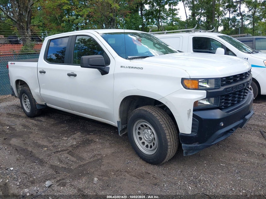 2021 CHEVROLET SILVERADO 1500 4WD  SHORT BED WT - 1GCUYAEF1MZ383851