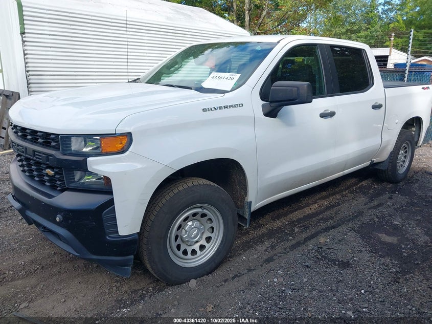 2021 CHEVROLET SILVERADO 1500 4WD  SHORT BED WT - 1GCUYAEF1MZ383851
