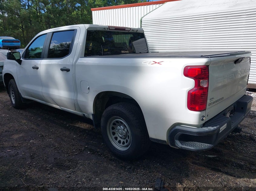 2021 CHEVROLET SILVERADO 1500 4WD  SHORT BED WT - 1GCUYAEF1MZ383851