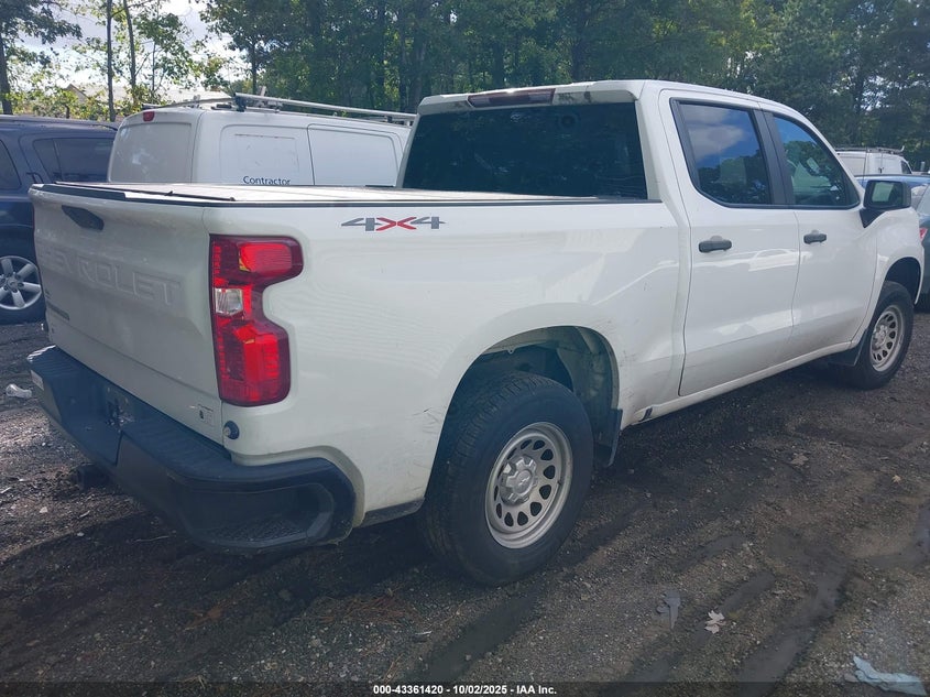 2021 CHEVROLET SILVERADO 1500 4WD  SHORT BED WT - 1GCUYAEF1MZ383851
