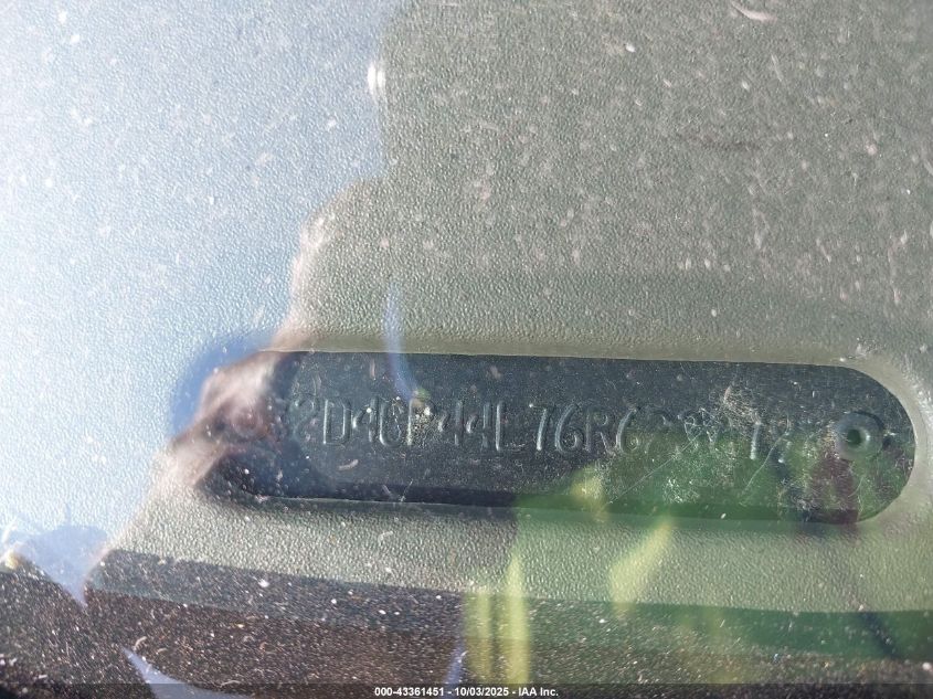 2006 Dodge Grand Caravan Sxt VIN: 2D4GP44L76R623879 Lot: 43361451