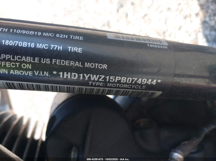 2023 Harley-Davidson Fxlrs VIN: 1HD1YWZ15PB074944 Lot: 43361475