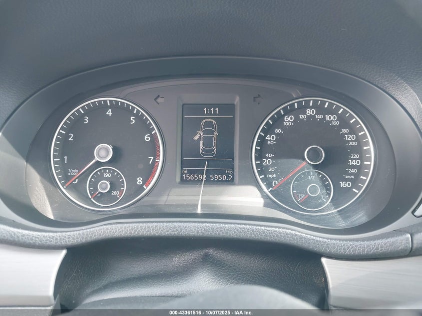 2014 VOLKSWAGEN PASSAT 2.5L SE 1VWBP7A31EC002610