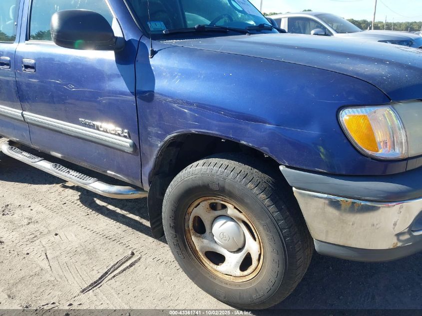2002 Toyota Tundra Sr5 V8 VIN: 5TBBT44172S296945 Lot: 43361741