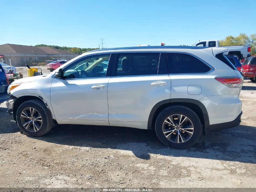 2016 Toyota Highlander Xle V6 VIN: 5TDJKRFH1GS283130 Lot: 43361772