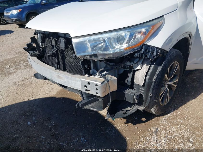 2016 Toyota Highlander Xle V6 VIN: 5TDJKRFH1GS283130 Lot: 43361772