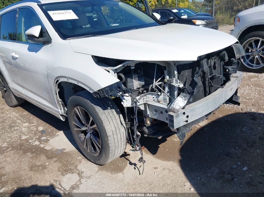 2016 Toyota Highlander Xle V6 VIN: 5TDJKRFH1GS283130 Lot: 43361772