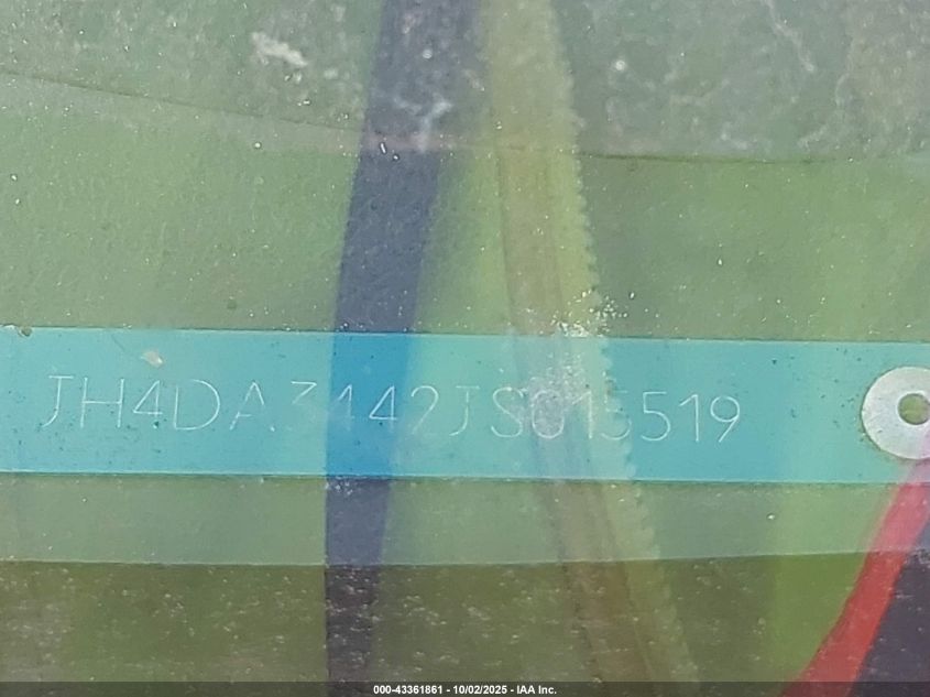 1988 Acura Integra Rs VIN: JH4DA3442JS015519 Lot: 43361861