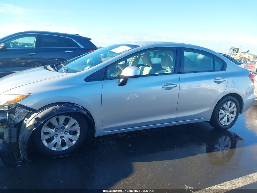 2012 Honda Civic Lx VIN: 2HGFB2F50CH564588 Lot: 43361994