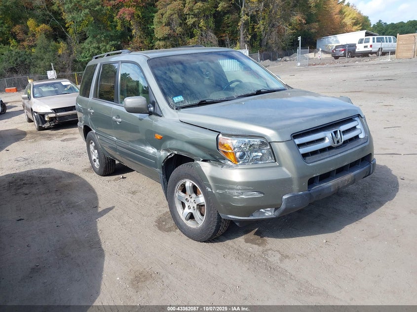 2007 Honda Pilot Ex-L grey other gasoline 5FNYF18577B026811 photo #1
