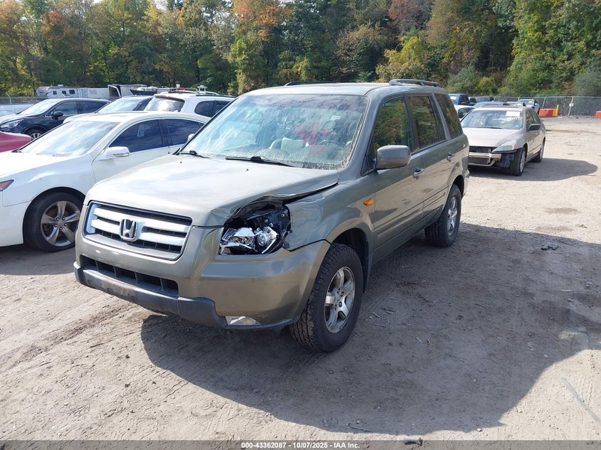 2007 Honda Pilot Ex-L grey other gasoline 5FNYF18577B026811 photo #3