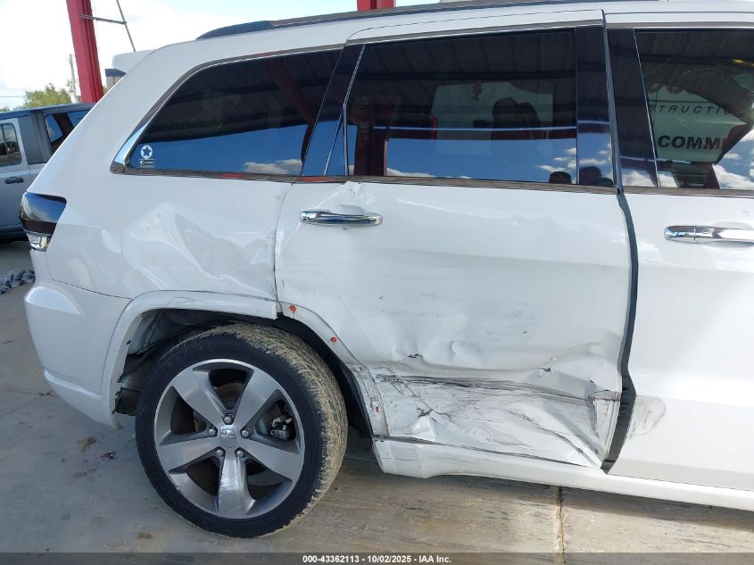 2014 Jeep Grand Cherokee Overland VIN: 1C4RJECT2EC329957 Lot: 43362113