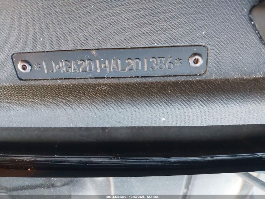 2010 Jeep Wrangler Sport VIN: 1J4GA2D14AL201386 Lot: 43362392