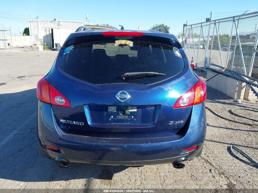 2009 Nissan Murano S VIN: JN8AZ18W79W101060 Lot: 43362424