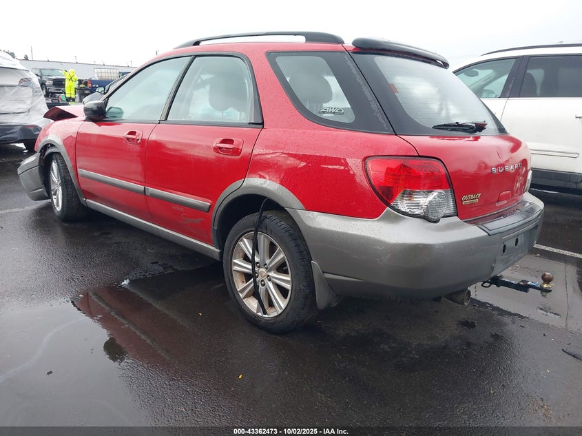 2004 Subaru Impreza Outback Sport red wagon gasoline JF1GG685X4G806296 photo #4