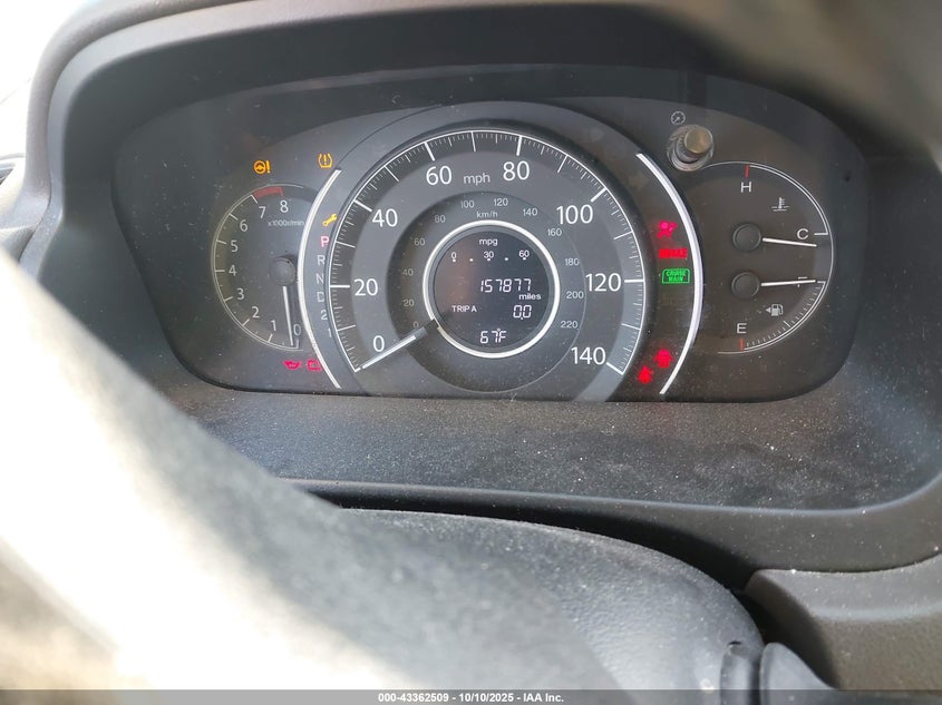 2012 Honda Cr-V Ex-L VIN: 5J6RM3H70CL043653 Lot: 43362509