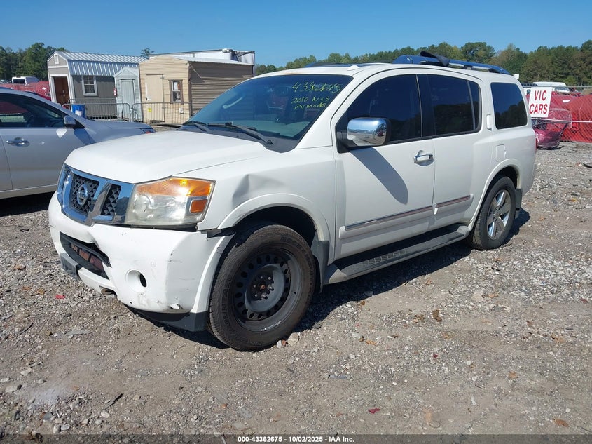 Vin: 5n1aa0ne8an611934, lot: 43857409, nissan armada platinum 20102