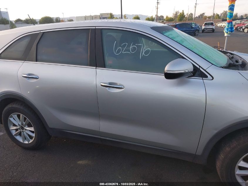 2019 Kia Sorento 2.4L Lx VIN: 5XYPG4A35KG517852 Lot: 43362676