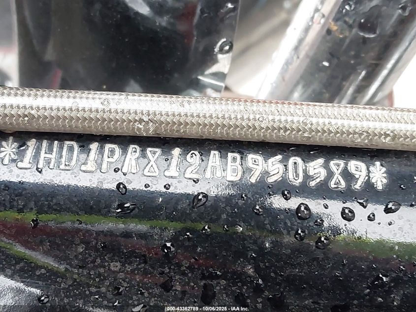 2010 Harley-Davidson Flhtcuse5 VIN: 1HD1PR812AB950589 Lot: 43362789