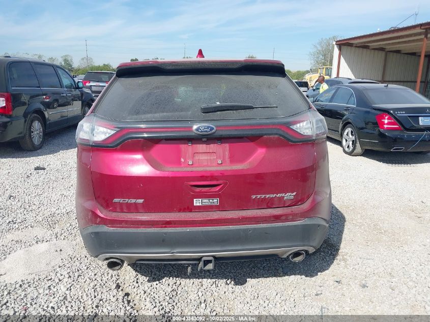 2017 Ford Edge Titanium VIN: 2FMPK4K89HBC15336 Lot: 43363092