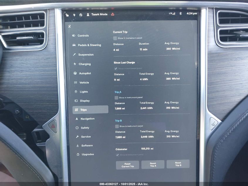 2016 Tesla Model S 60D/70D/75D/85D/90D VIN: 5YJSA1E26GF129409 Lot: 43363127